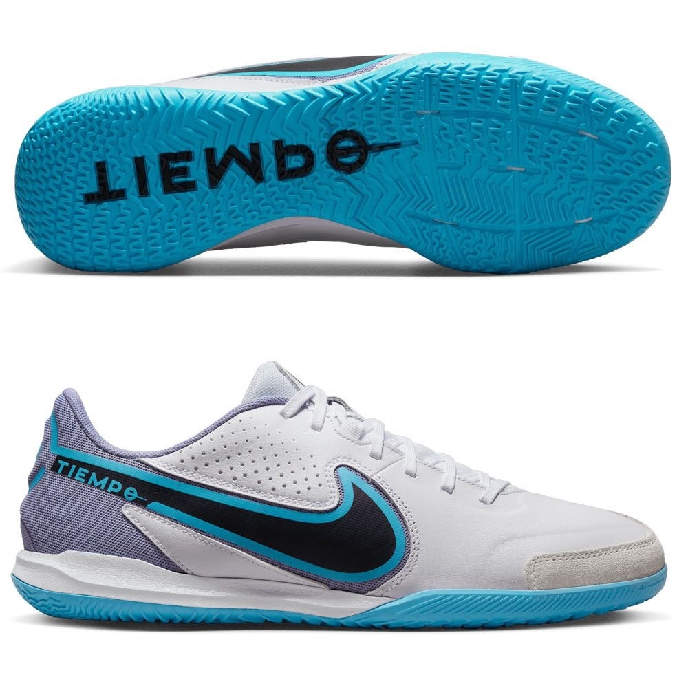 Nike Tiempo Legend 9 Academy Ic White-Black-Baltic Blue Mens Sz 7.5 [DA1190-146]